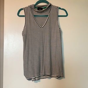 Black and white striped tank top